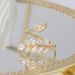 New Super Sparkling Zircon Leaf Ring, Female Personality, Atmosphere, and Adjustable Opening Ring_ipsvogv.com