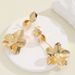 New Electroplated Gold And Silver Flower For Women, Long Style, Unique Fashionable Design, Drop Earrings_ipsvogv.com