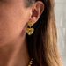 Women’s Jewelry Set Fashion Niche High End Temperament Fashion Earrings Irregular Folds Texture Double Heart Earrings For Women_ipsvogv.com