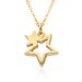 Hip Hop Star Pendant Necklace - 5-Point Gold Plated Copper Chain With Cubic Zirconia, Urban Streetwear Jewelry For Men_ipsvogv.com