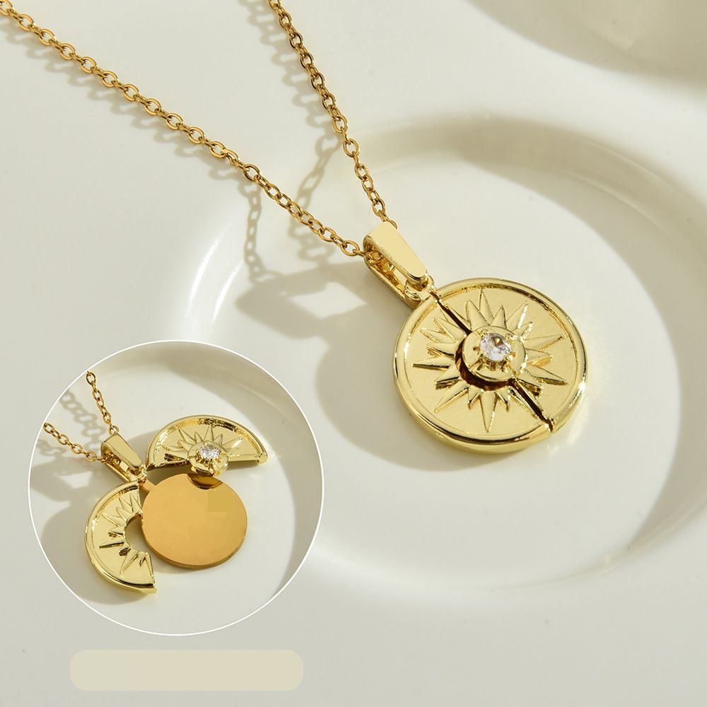 Women's Jewelry Clavicle Chain Can Be Opened And Closed Short Necklace Can Be Engraved Titanium Steel Love Pendant_ipsvogv.com