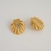 Retro Plated Titanium Steel Shell Wrinkle Stripe Earrings_ipsvogv.com