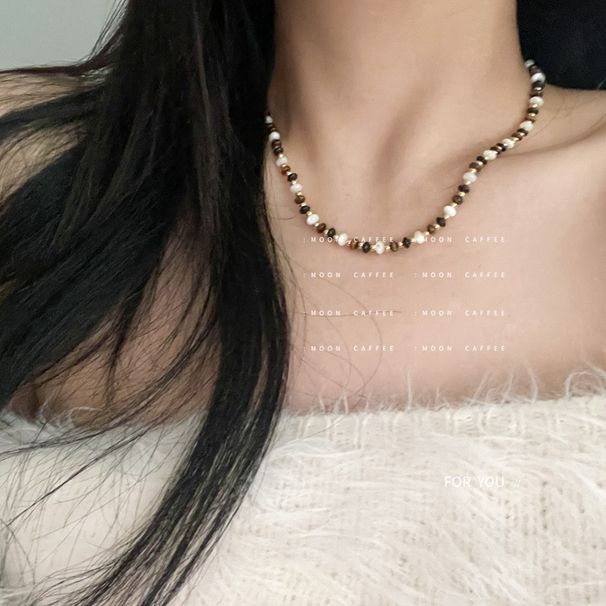 Savi's Trendy And Niche Design, Natural Tiger Eye Stone Handmade Bead Necklace, Collarbone Chain, Ins Personalized New_ipsvogv.com