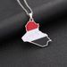 hot-selling Iraq map necklace men's and women's famous couple titanium steel necklace accessories_ipsvogv.com