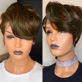 Fashion side parting short curly high temperature silk full head for men and women handsome hair_ipsvogv.com