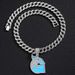 New Blue Drip Oil Dolphin Alloy Pendant For Men And Women, Personalized Animal Necklace, Cuban Chain_ipsvogv.com