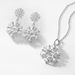 new Crystal Snowflake Design Necklace Pendant Female S925 Silver Full Inlaid Shining White Diamond Pendant Fashionable Light Luxury_ipsvogv.com