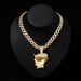 Hip Hop Cartoon Character Dexter Glasses Avatar Pendant Cool Hip-hop Cuban Necklace Accessories_ipsvogv.com