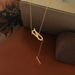 Copper Plated Genuine Gold, Korean Niche Minimalist Design Necklace, Personalized Light Luxury, Zircon One Line Pendant,_ipsvogv.com
