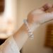 8MM White Female Lusi Same Style Sea Blue Treasure Bracelet, High Grade Transparent Crystal Bracelet_ipsvogv.com