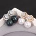 Cao Shi's Korean Edition Light Luxury Micro Inlaid Zircon Pearl With Insights, Sweet Temperament Earrings, Exquisite And_ipsvogv.com