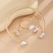 Minimalist Geometric Open Choker French Baroque Irregular Pearl Necklace Earrings Ring Set_ipsvogv.com