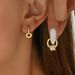 Minimally designed Korean style forest of English letters zircon inlay, featuring niche designs and versatile earrings_ipsvogv.com