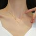 Titanium Steel 【 】 Light Luxury One Leaf Wealthy Micro Inlaid Real Gold Necklace For Women, Ins Internet Celebrity 【 】 Women,_ipsvogv.com