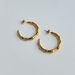 INS Fashionable Niche INS Retro Titanium Steel Bamboo Knot Old Earrings_ipsvogv.com