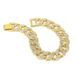 Unisex Full Diamond Cuban Men's Gold Bracelet Hip Hop Bracelet Necklace Cool_ipsvogv.com