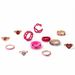New Macaron Drip Oil Cute Cartoon Frog Love Color 12 Piece Set Ring_ipsvogv.com