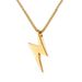 Men's Jewelry Creative Fashion Versatile Lightning Stainless Steel Trendy Men's Necklace_ipsvogv.com