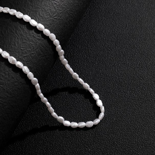 Baroque Shaped Pearl Necklace, Women's Collarbone Chain, Men's Personality, Fashion, Simplicity, Luxury,_ipsvogv.com
