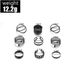 New Fashionable And Minimalist Cross Layer Open Electrophoretic Black 9-piece Set Ring_ipsvogv.com