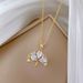 【 Titanium Steel 】 Stranded Ginkgo Leaves Of Diamonds, Light Luxury Temperament, Gorgeous Full Diamond Necklace, Women's_ipsvogv.com