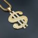 Hip Hop Jewelry Dollar Gold Plated Titanium Steel/Stainless Steel Pendant_ipsvogv.com