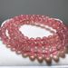 Natural Three Circle Buddha Bead Girl Pink Strawberry Crystal Bracelet_ipsvogv.com