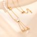Korean Version White Shell Butterfly Pearl Necklace, Women's Titanium Steel Hollow Out Long Tassel Pendant, Fashionable_ipsvogv.com