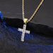 Cross Diamond Pendant Men's Rhinestone Hip Hop Necklace_ipsvogv.com