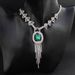 Wedding full diamond bride set chain European and American high-grade earrings necklace wedding accessories_ipsvogv.com