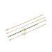 Personalized Combination With White Green Beaded Gold Circle Sequins, 4-piece Set Bracelet_ipsvogv.com