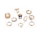 Hot Selling Accessories Fashion Blue Butterfly Personality Diamond Inlay Snake Shaped Double-layer Fried Dough Twists_ipsvogv.com