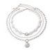 Ins Style Baroque Shaped Pearl Collarbone Metal Disc Pendant Snake Bone Chain Necklace_ipsvogv.com