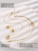 Stainless Steel Gold Plated Interlocking Circles Infinity Style Roman Numbers Collar Necklace Bracel Earring Jewelry_ipsvogv.com