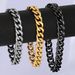 Minimalist Stainless Non-Fading Men's Hip-Hop Titanium Steel Three-Dimensional Cut Four-Sided Polished Cuban Bracelet_ipsvogv.com