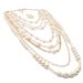 Fashionable with multi-layer pearl necklace, exaggerated temperament, long collarbone necklace 6470_ipsvogv.com