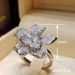 Cao Shi Flower, Camellia Flower Female Minority Design Sense, Fashion Personality, Index Finger Ring, Light Luxury,_ipsvogv.com