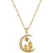 【 】 Watching The Moon From Afar, Love, Light Luxury, Gorgeous Charm, Full Diamond Necklace, Women's Versatile Clavicle_ipsvogv.com