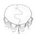Exaggerated full diamond tassel water drop hair accessories bridal style forehead chain headband headband_ipsvogv.com
