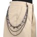 Hip Hop Punk Black Metal Rivet Pant Multi Layered Waist Chain Dress Up Jeans Accessories_ipsvogv.com