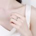 S sterling silver broadcast chain round package mozanne diamond D color one carat live lovers ring female_ipsvogv.com