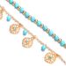 Bohemian Turquoise Beaded Blue Diamond Flower Plate Tassel Combination Feet Chain_ipsvogv.com