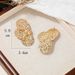 Exaggerated Personality Irregular Wrinkle Metal Texture Flower Earrings For Women_ipsvogv.com