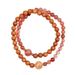 Natural Ice Drifting South Red Agate Sandalwood Double Circle Chinese Buddhist Bead Cultural Play Bracelet, Temple_ipsvogv.com
