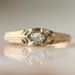 Sanjie Ultra Simple Alloy Electroplated Gold Women's Single Fashionable One Rhinestone Ring Jewelry_ipsvogv.com