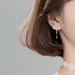Unisex Brass With Real Gold Plating, Hot Selling Across Zircon Drop Shaped Pendant, Fashionable And Luxurious Women's Earrings_ipsvogv.com