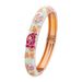 Ethnic Style Green Series Flower Bracelet Chinese Style Peony Bracelet Enamel Oil Drip Lotus Bracelet Female_ipsvogv.com