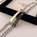 Men And Women's Jewelry Smooth Bracelet Couple Stainless Steel Diamond Personality Simple Creative Engraved Titanium Steel Jewelry_ipsvogv.com