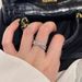Super Flash Brushed Small Sugar Zircon For Women, Light Luxury, High-end Fashion, Personalized Index Finger Ring, Niche_ipsvogv.com