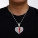 hot Selling New Product, Heart Wrenching Diamond Alloy Pendant, Hip-hop Cuban Chain Necklace, Men's Necklace_ipsvogv.com